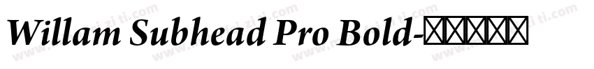 Willam Subhead Pro Bold字体转换